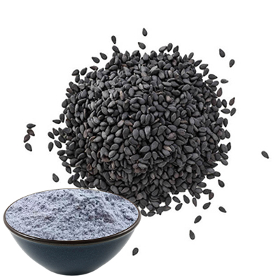 Schwarzes Sesampulver